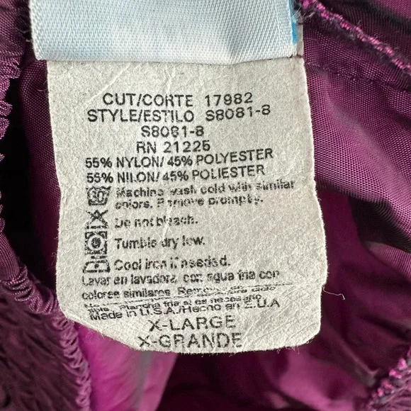 Vintage 90s Shiny Purple Nylon Running Athletic Shorts Pacific Connections XL - Picture 8 of 8